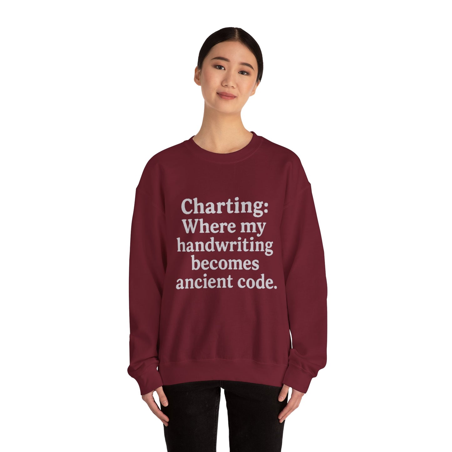 Charting: Where my handwriting becomes ancient code.