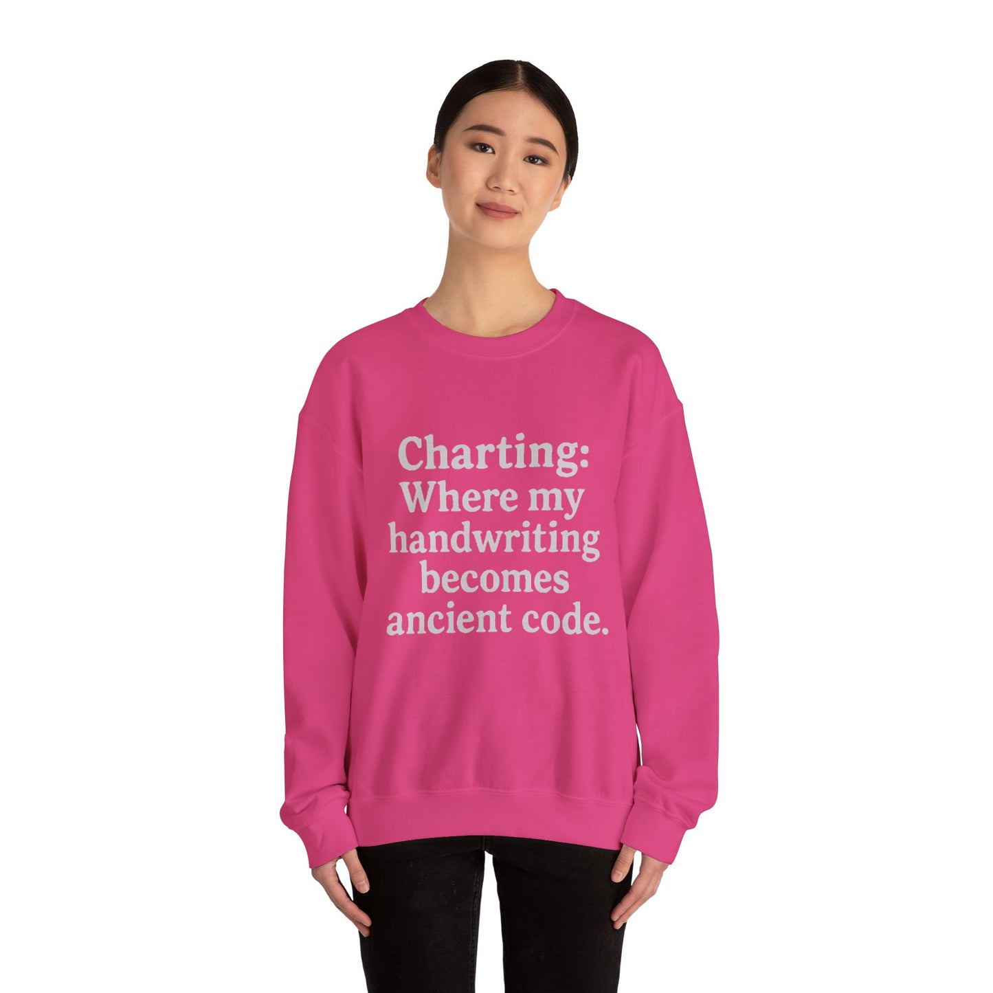 Charting: Where my handwriting becomes ancient code.