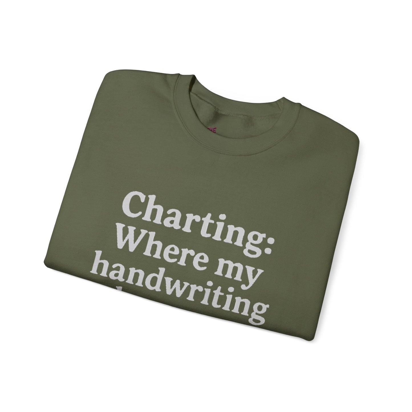 Charting: Where my handwriting becomes ancient code.