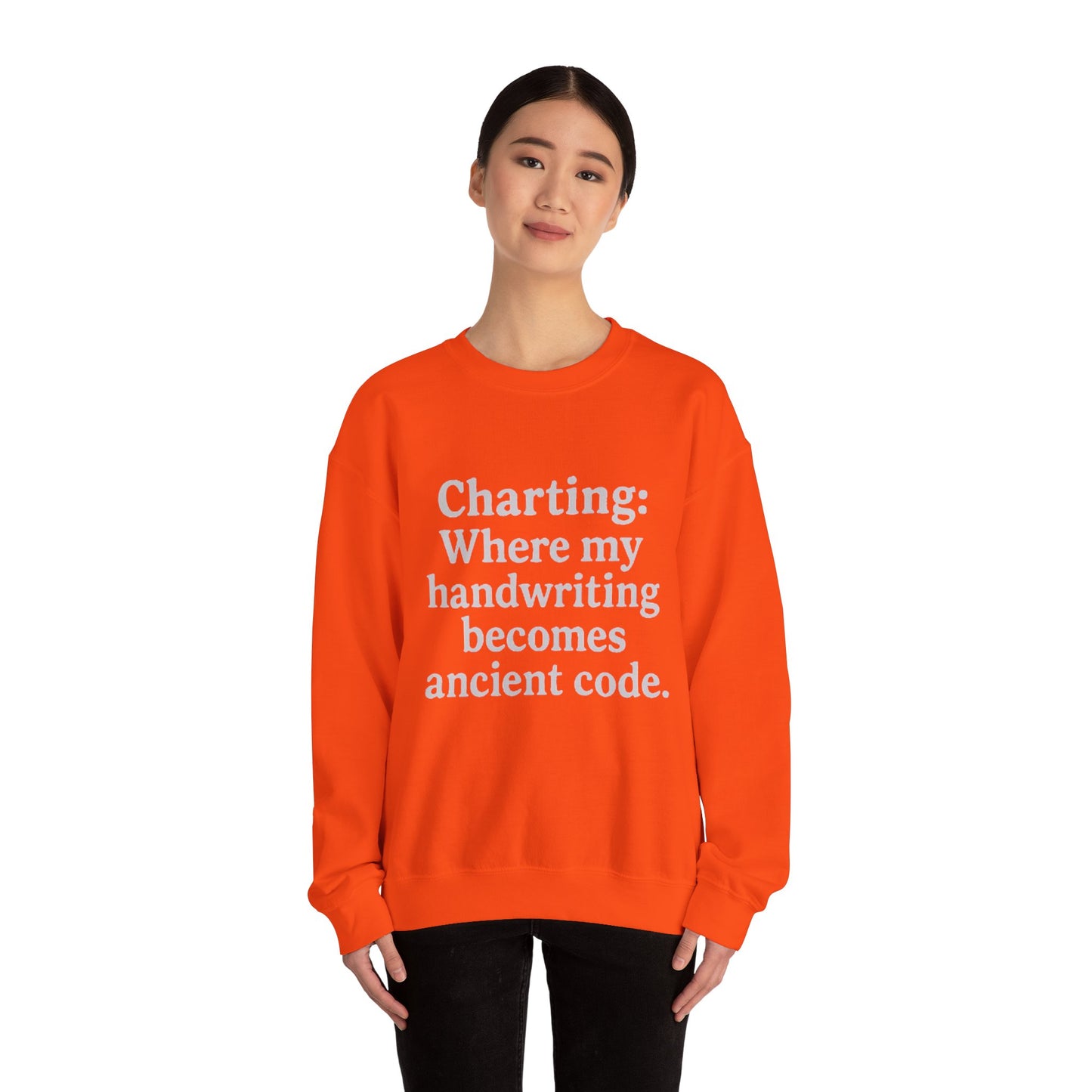 Charting: Where my handwriting becomes ancient code.