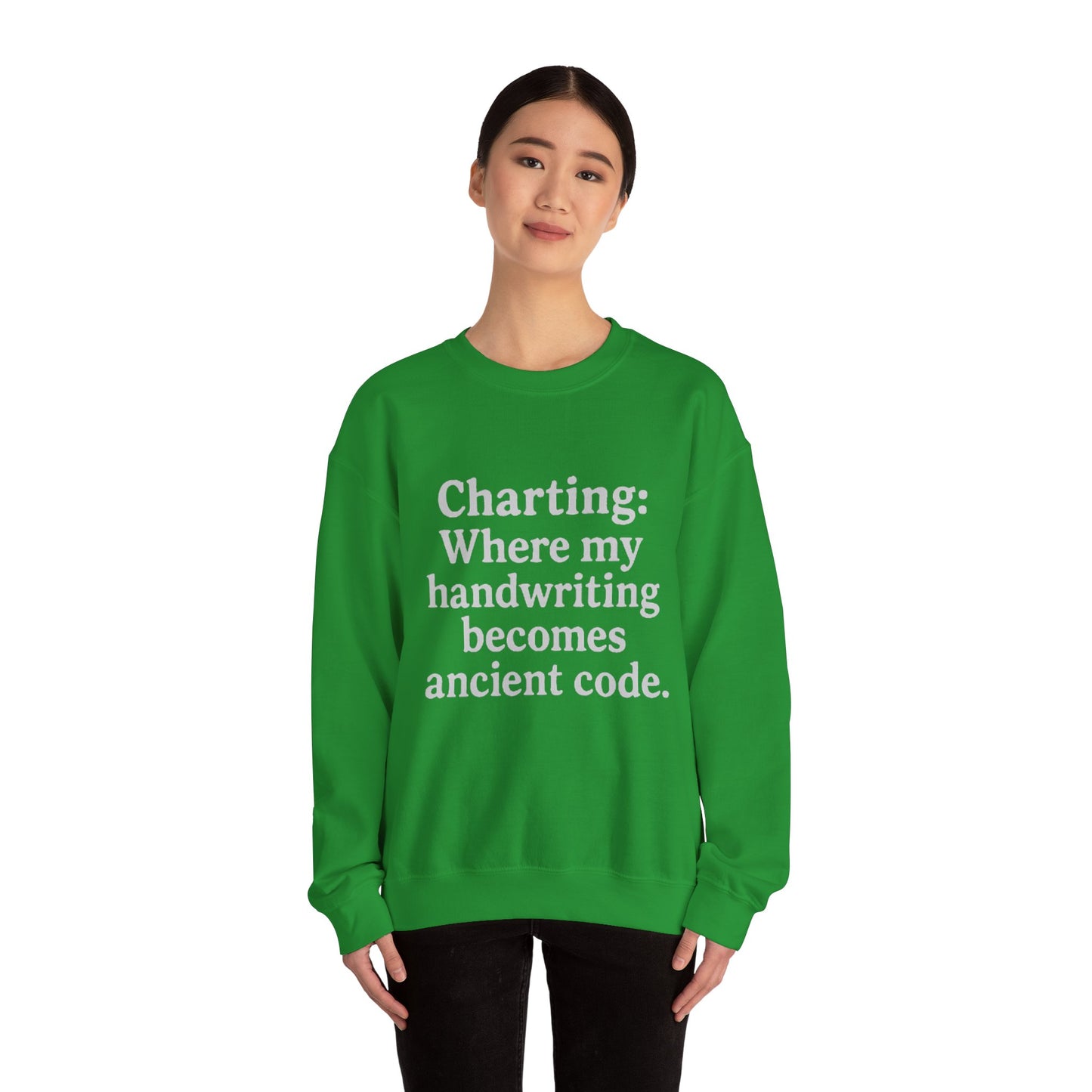 Charting: Where my handwriting becomes ancient code.