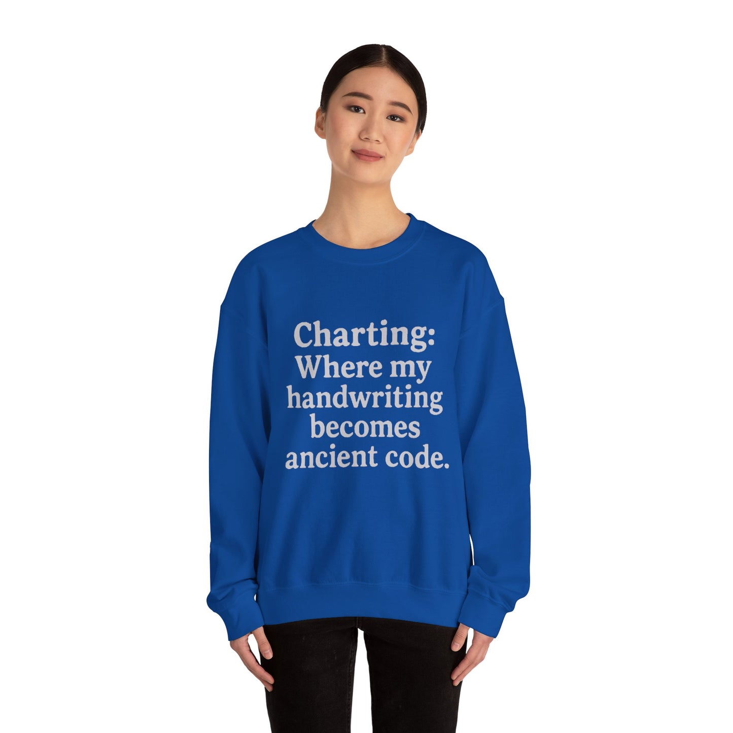 Charting: Where my handwriting becomes ancient code.